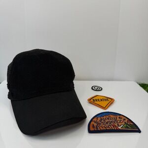 Canopy Trucker Hat Unisex Snapback Black OS Nylon Mesh Patches Venice CA